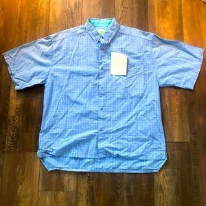 Pacific Coast Highway Button Down Short Sleeve Shirt Size Large 100% Cotton